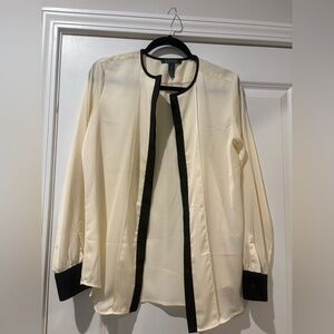 Lauren Ralph Lauren Cream and Black Blouse